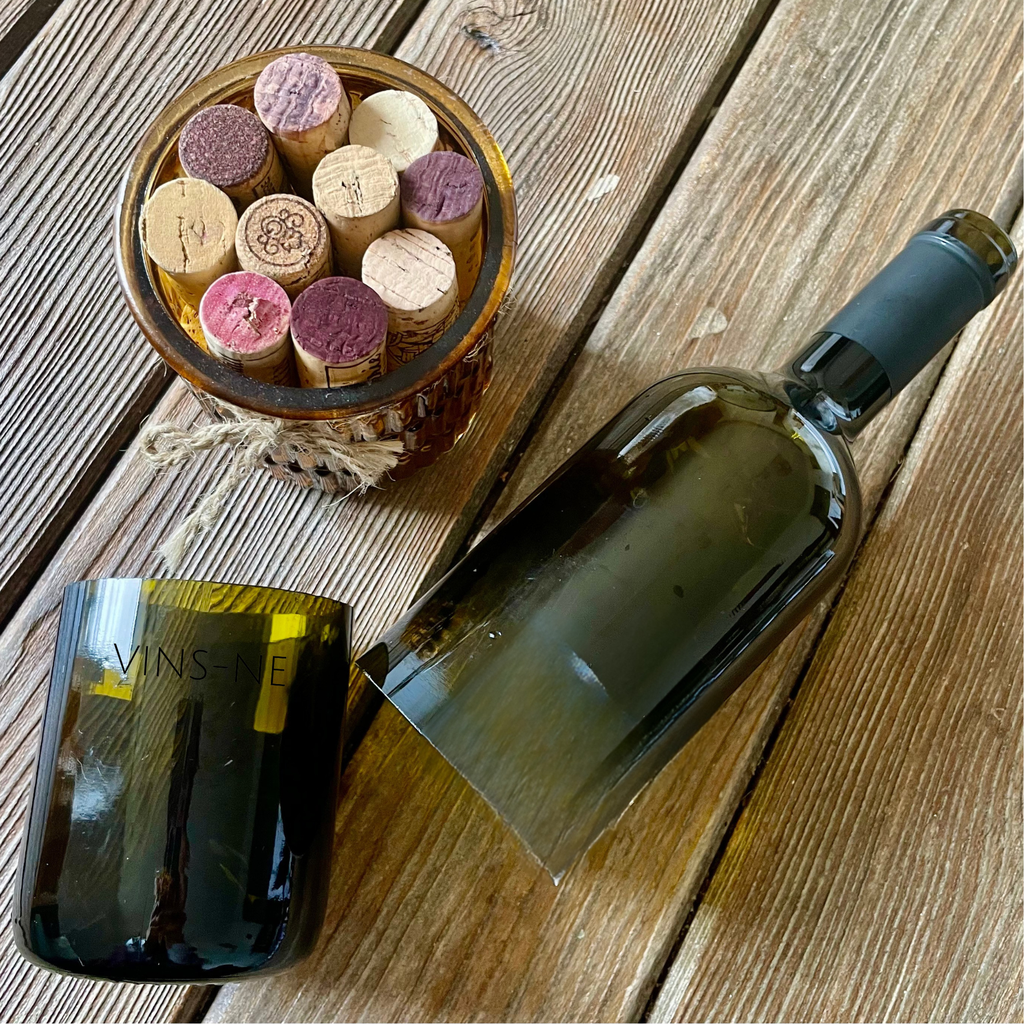 Verre à eau en Q de bouteille